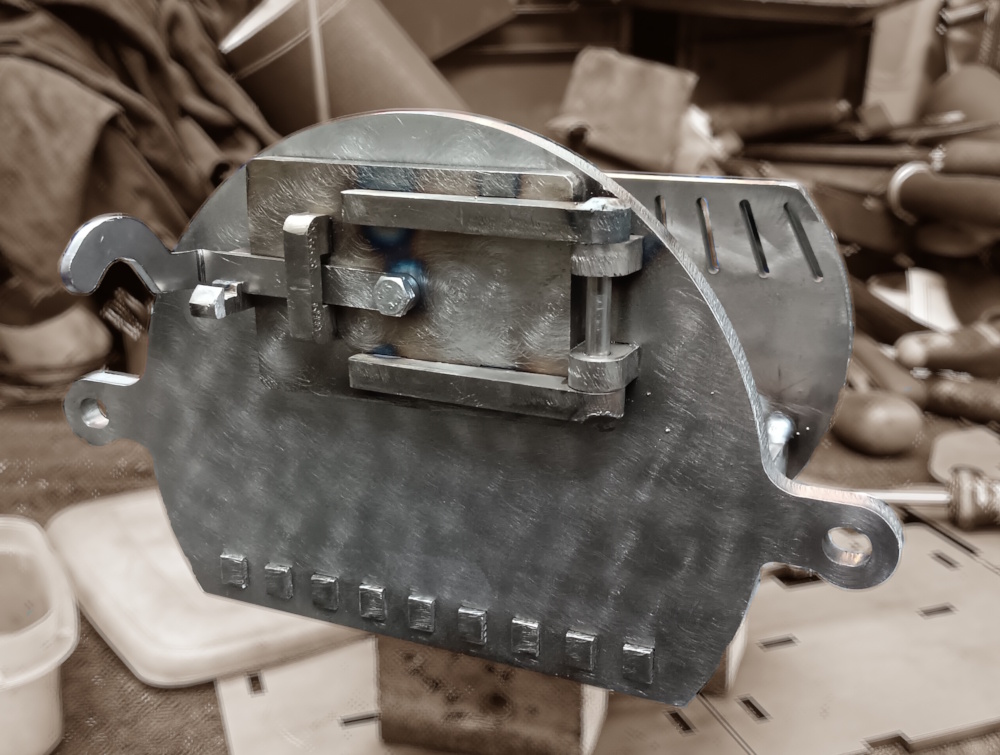 Front view of grate