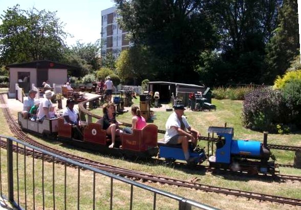 Site view of the ground and raised tracks